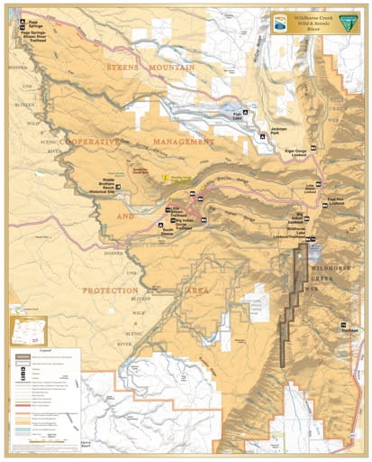 map of Wildhorse Creek - Visitor Map