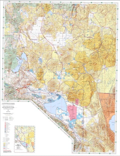 Recreation Map of the Eagle Lake BLM Field Office area in California and Nevada. Published by the Bureau of Land Management (BLM).