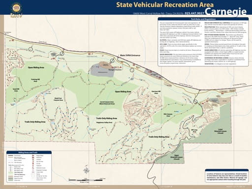map of Carnegie - OHV Trails
