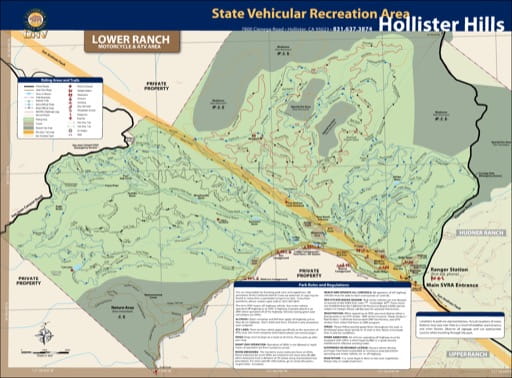 map of Hollister Hills - Lower Ranch