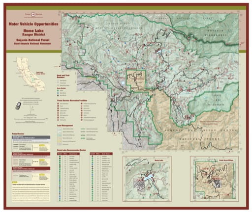 map of Sequoia NF - Hume - Motor Vehicle Opportunities