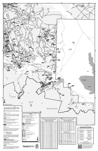 Motor Vehicle Use Map (MVUM) of the Little Antelope Valley area in Inyo National Forest (NF) in California. Published by the U.S. Forest Service (USFS).