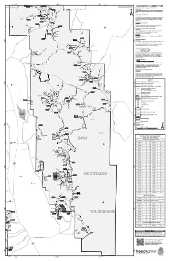 Motor Vehicle Use Map (MVUM) of the Inyo Mountains area in Inyo National Forest (NF) in California. Published by the U.S. Forest Service (USFS).