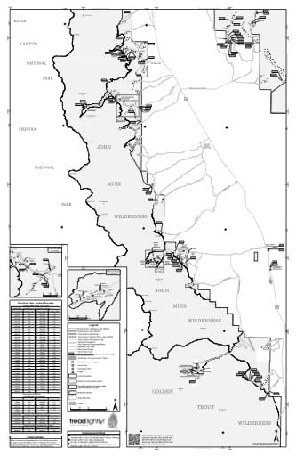 Motor Vehicle Use Map (MVUM) of the Southern Sierra area in Inyo National Forest (NF) in California. Published by the U.S. Forest Service (USFS).