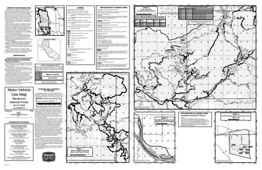 map of Mendocino MVUM - South Insets 2017