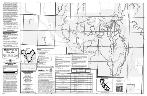 map of Sierra MVUM - Bass Lake (Miami) 2019