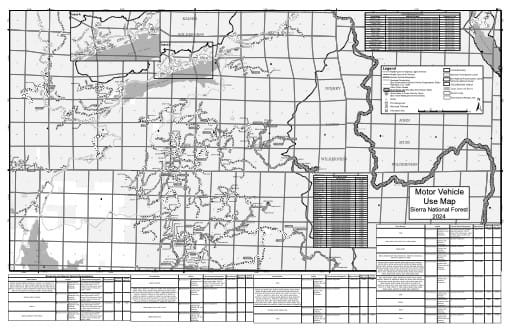 map of Sierra MVUM - High Sierra (Tamarack) 2019
