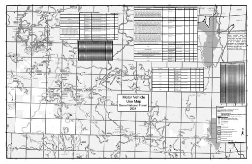 map of Sierra MVUM - High Sierra (Dinkey East) 2019