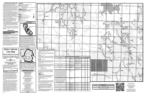 map of Sierra MVUM - High Sierra (Dinkey West) 2019