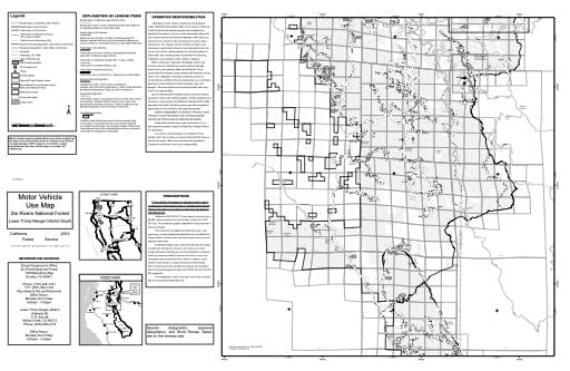 map of Six Rivers MVUM - Lower Trinity South Front 2012