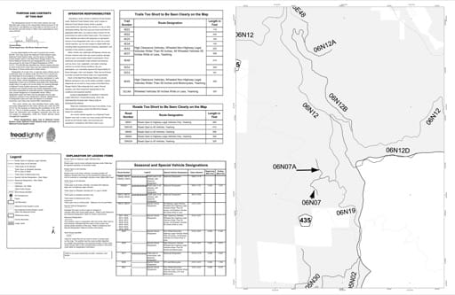 map of Six Rivers MVUM - Lower Trinity South Back 2012