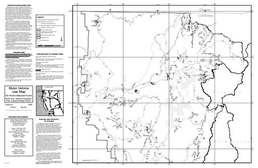 map of Six Rivers MVUM - Smith Rivers NRA North 2009