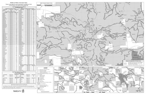 Motor Vehicle Use Map (MVUM) inset of Sierraville Ranger District in Tahoe National Forest (NF) in California. Published by the U.S. Forest Service (USFS).