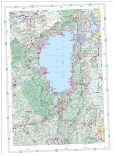 map of Eldorado NF - Lake Tahoe Recreation Map