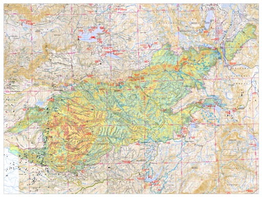 Caldor Fire 11/Sep/2021 perimeter map of the Desolation Wilderness in the Lake Tahoe Basin area in California. Published by the U.S. Forest Service (USFS).