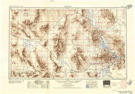 Vintage 1954 USGS 1:250000 map of Needles in California and Arizona. Published by the U.S. Geological Survey (USGS).