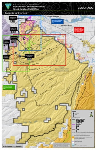 map of Bangs Canyon - Overview