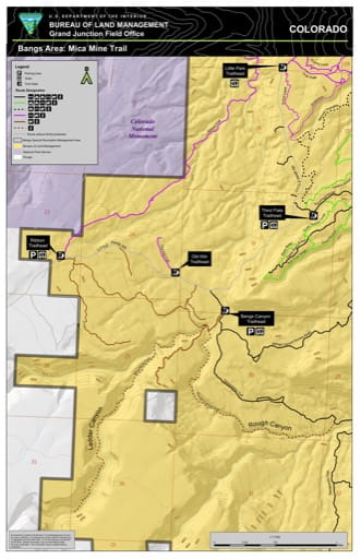map of Bangs Canyon - Mika Mine Trail