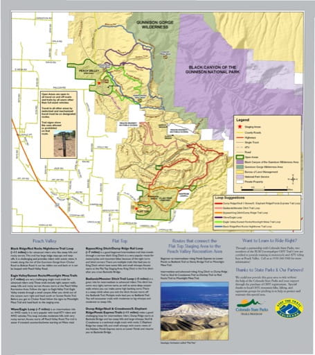 map of Flat Top - Peach Valley - OHV Trail System