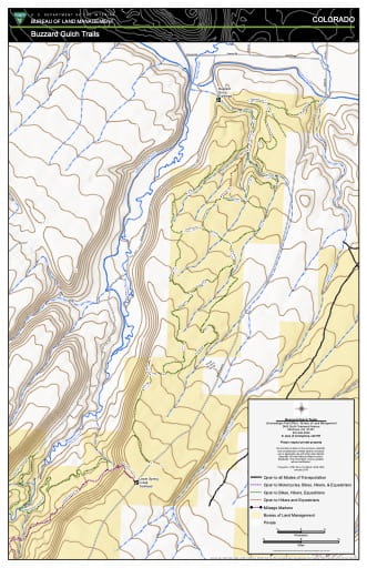 map of Buzzard Gulch - Trail System