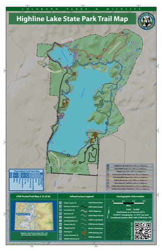 map of Highline Lake - Trail System (#32)