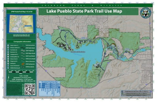 map of Lake Pueblo - Trail System (#42)