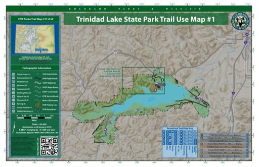 map of Trinidad Lake - Trail System (#57)