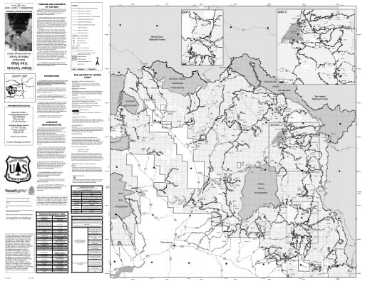 map of Gunnison MVUM - North 2016
