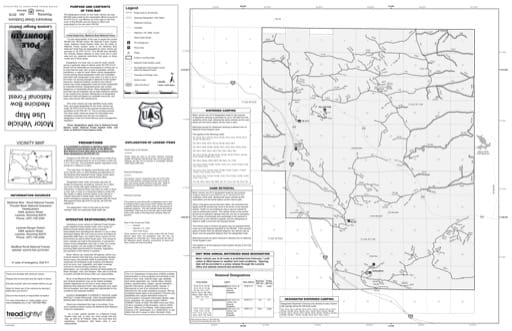 Motor Vehicle Use Map (MVUM) of Pole Mountain in Laramie Ranger District in Medicine Bow National Forest (NF) in Wyoming. Published by the U.S. Forest Service (USFS).