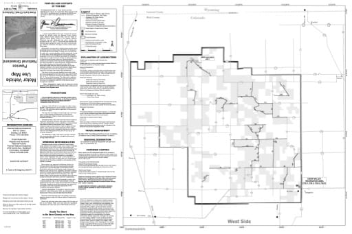 map of Pawnee MVUM - West 2011