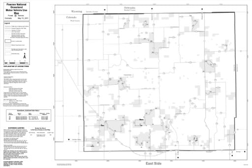 map of Pawnee MVUM - East 2011