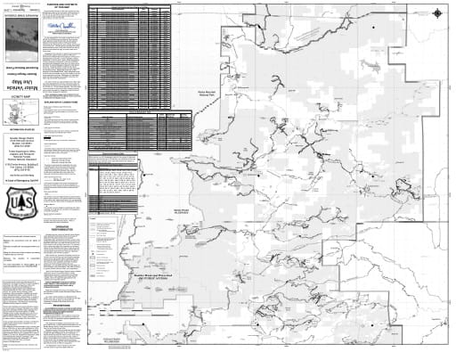 map of Roosevelt MVUM - Boulder North 2016