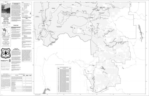 map of Roosevelt MVUM - Canyon Lakes South 2009