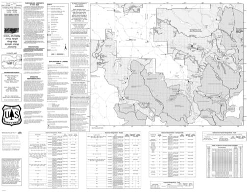 Motor Vehicle Use Map (MVUM) of Aspen - Sopris Ranger District in White River National Forest (NF) in Colorado. Published by the U.S. Forest Service (USFS).