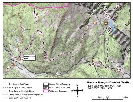map of Gunnison - Dyke Creek #837