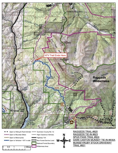 map of Gunnison - Raggeds #820