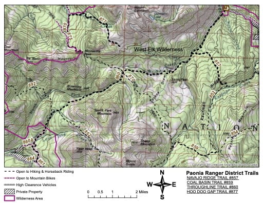 map of Gunnison - Navajo Ridge #857