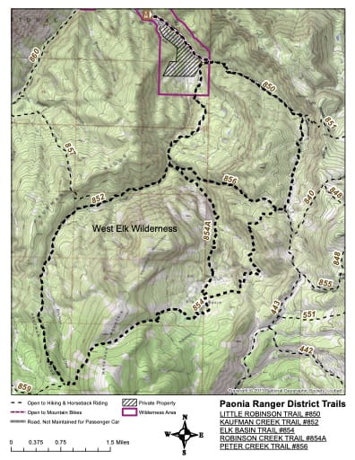map of Gunnison - Little Robinson #850