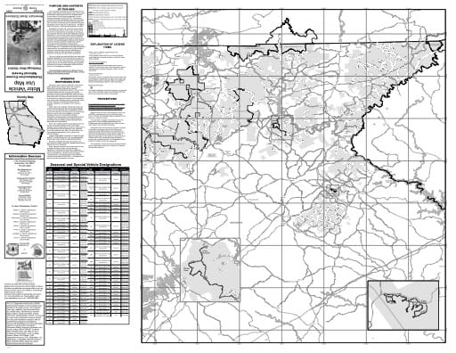 Motor Vehicle Use Map (MVUM) of the Chattooga River Ranger District of Chattahoochee-Oconee National Forest (NF) in Georgia. Published by the U.S. Forest Service (USFS).