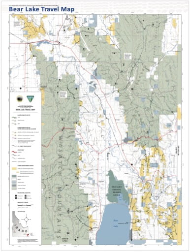 map of Bear Lake - Travel Map