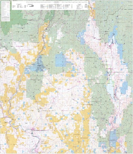 Map of the Northern part of the BLM Boise District in Idaho. Published by the Bureau of Land Management (BLM).