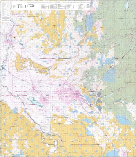 Map of the Central part of the BLM Boise District in Idaho. Published by the Bureau of Land Management (BLM).