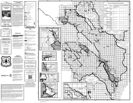 Motor Vehicle Use Map (MVUM) of the Palisades Ranger District in Caribou-Targhee National Forest (NF) in Idaho and Wyoming. Published by the U.S. Forest Service (USFS).