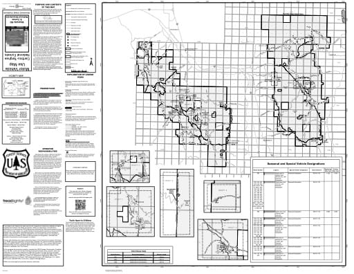 Motor Vehicle Use Map (MVUM) of the northern part of Westside Ranger District in Caribou-Targhee National Forest (NF) in Idaho and Utah. Published by the U.S. Forest Service (USFS).