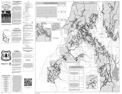 Motor Vehicle Use Map (MVUM) of the western part of Payette National Forest (NF) in Idaho. Published by the U.S. Forest Service (USFS).