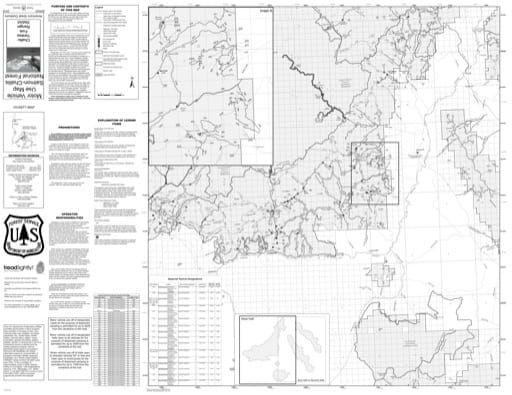 Motor Vehicle Use Map (MVUM) of Yankee Fork (West) in Salmon-Challis National Forest (NF) in Idaho. Published by the U.S. Forest Service (USFS).