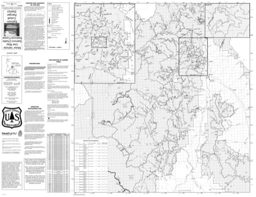 Motor Vehicle Use Map (MVUM) of Salmon-Cobalt in Salmon-Challis National Forest (NF) in Idaho. Published by the U.S. Forest Service (USFS).
