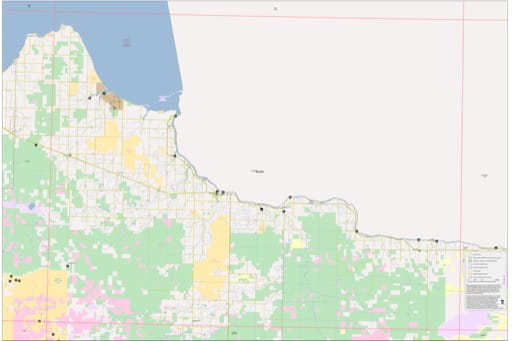 Recreation Basemap of Baudette in Minnesota. Published by the Minnesota Department of Natural Resources (MNDNR).