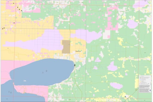 Recreation Basemap of Upper Red Lake in Minnesota. Published by the Minnesota Department of Natural Resources (MNDNR).