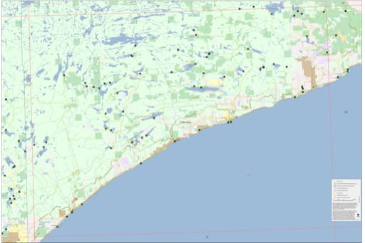 Recreation Basemap of Grand Marais in Minnesota. Published by the Minnesota Department of Natural Resources (MNDNR).